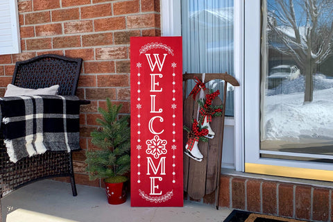 Christmas Vertical Sign SVG - Welcome SVG SVG CraftLabSVG 