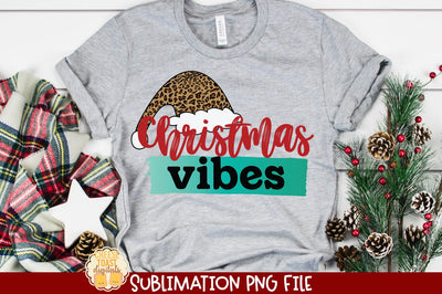 Christmas Vibes | Leopard Christmas Sublimation PNG Sublimation Cheese Toast Digitals 