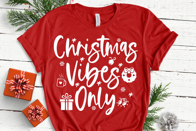 Christmas Vibes Only SVG - Christmas SVG - Christmas Quote SVG She Shed Craft Store 