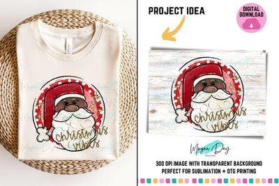 Christmas Vibes PNG Sublimation Design Sublimation Morgan Day Designs 