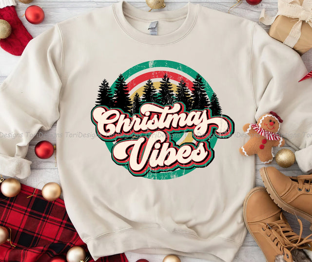 Christmas Vibes PNG Sublimation Design Sublimation ToriDesigns 