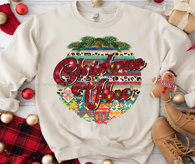 Christmas Vibes PNG Sublimation Design Sublimation ToriDesigns 