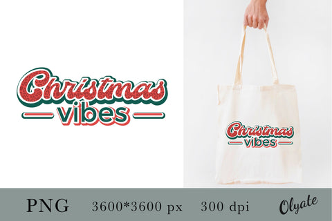 Christmas Vibes Retro Sublimation. Hippie Christmas Vibes SVG Olga Terlyanskaya 
