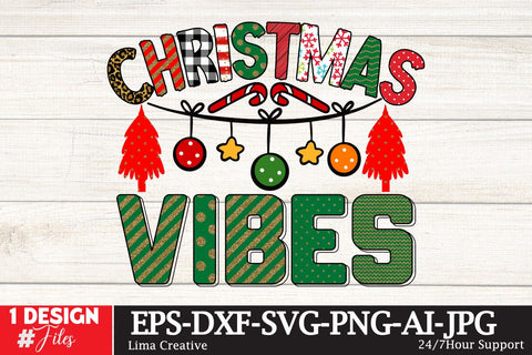 Christmas Vibes Sublimation Design Sublimation Insomnia Std 