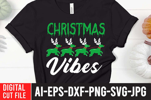 Christmas Vibes SVG Cut File SVG BlackCatsMedia 