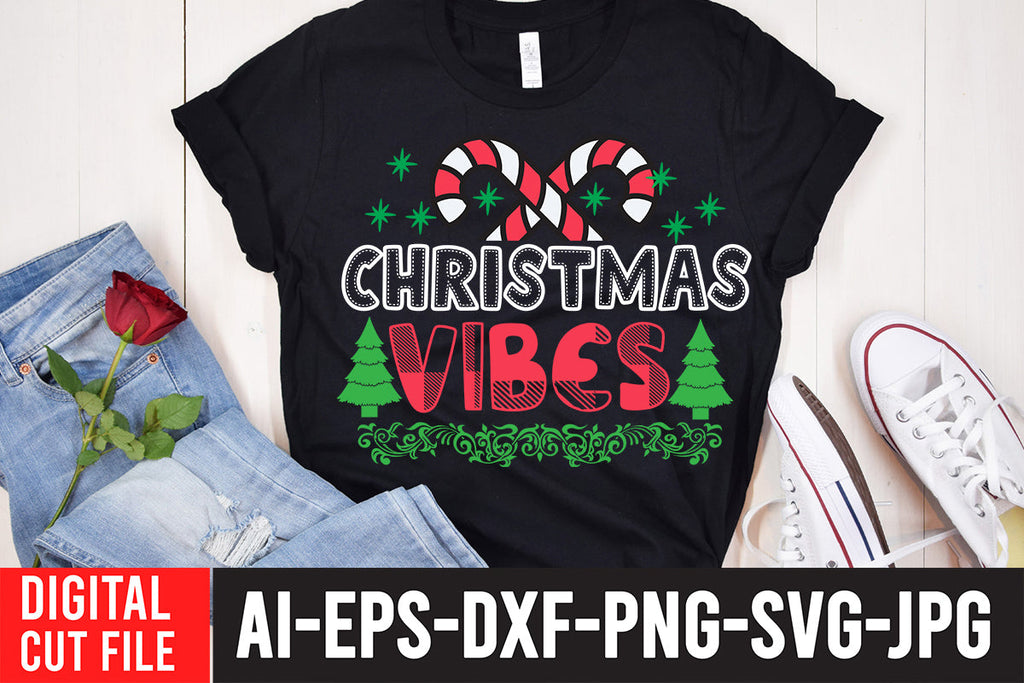 Christmas Vibes SVG Cut File - So Fontsy