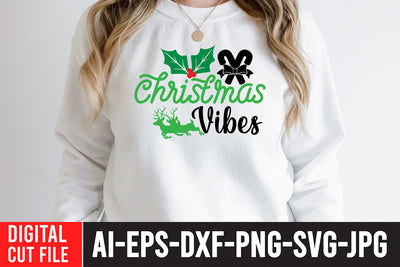 Christmas Vibes SVG Cut File SVG BlackCatsMedia 