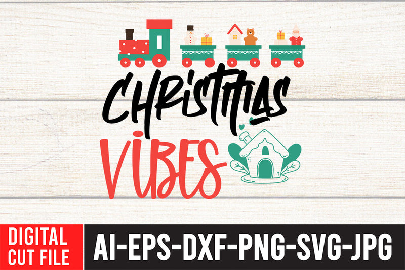 Christmas Vibes SVG Cut File SVG BlackCatsMedia 