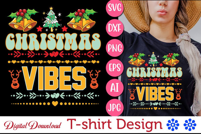 Christmas Vibes SVG Cut File SVG Newmockups 