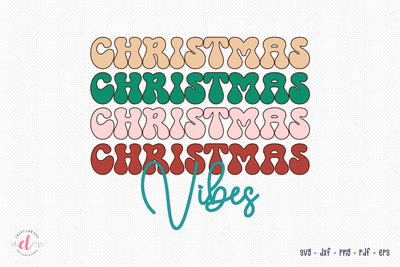 Christmas Vibes SVG, Retro Christmas SVG SVG CraftLabSVG 