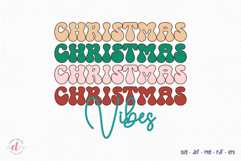 Christmas Vibes SVG, Retro Christmas SVG SVG CraftLabSVG 
