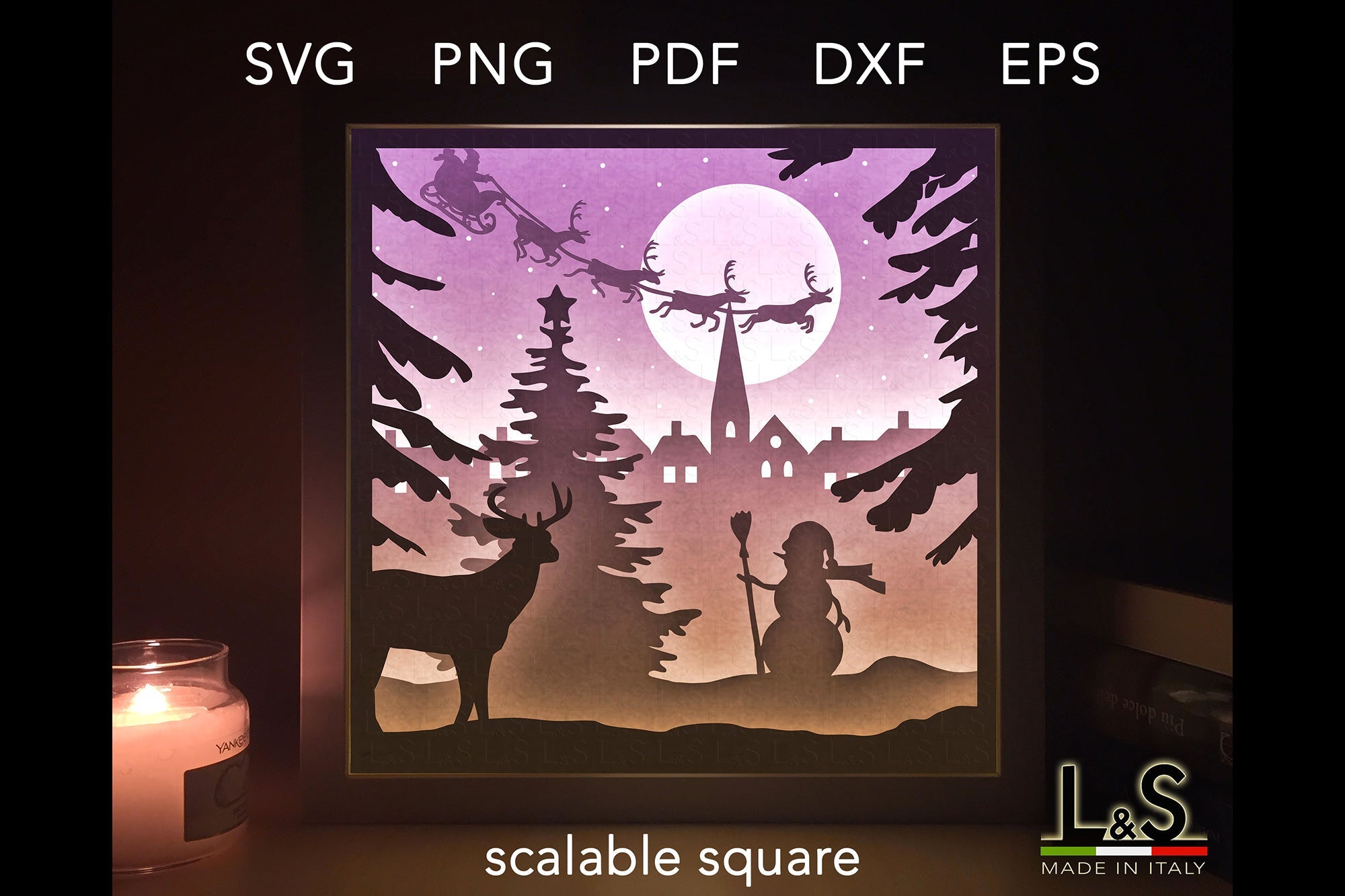 Christmas Village Light Box Template | 3D Shadow Box Svg - So Fontsy christmas-village-light-box-template-3d-shadow-box-svg-so-fontsy