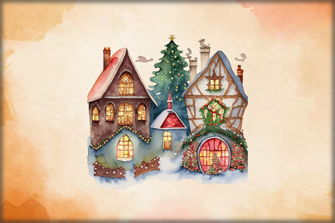 Christmas village Sublimation Bundle Sublimation Creativeart88 