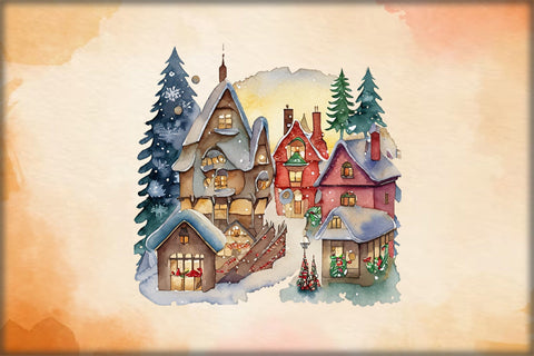 Christmas village Sublimation Bundle Sublimation Creativeart88 