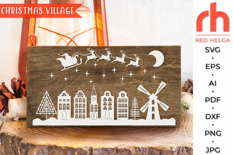 Christmas Village SVG - European Houses Cut File SVG RedHelgaArt 