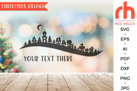 Christmas Village SVG - Winter Scene Cut File SVG RedHelgaArt 