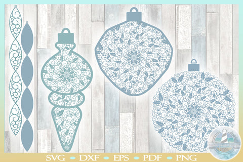 Christmas Vintage Ornaments Mandala SVG Bundle SVG Harbor Grace Designs 