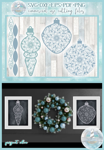Christmas Vintage Ornaments Mandala SVG Bundle SVG Harbor Grace Designs 