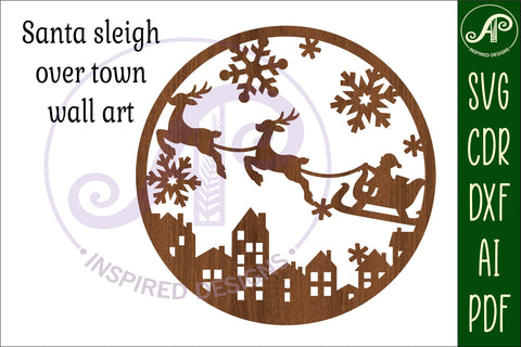 Christmas wall art signs 2 options, SVG file. vector file SVG APInspireddesigns 