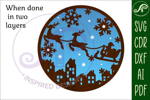 Christmas wall art signs 2 options, SVG file. vector file SVG APInspireddesigns 