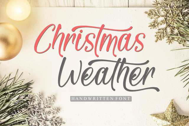 Christmas Weather Font Afandi Studio 
