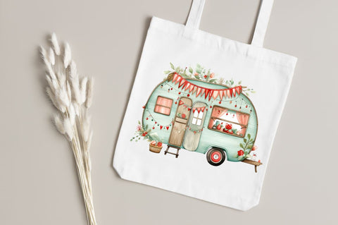 Christmas Whimsical Caravan Sublimation Sublimation Regulrcrative 