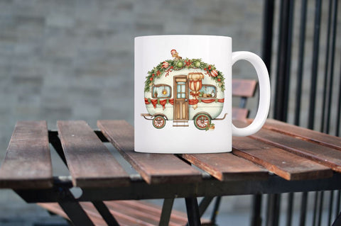 Christmas Whimsical Caravan Sublimation Sublimation Regulrcrative 