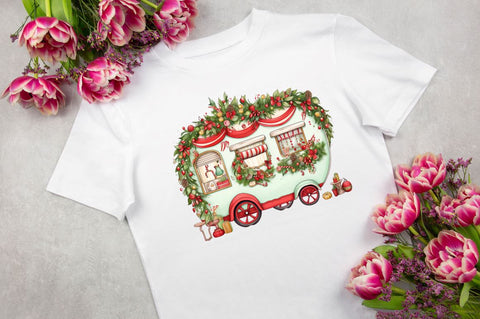 Christmas Whimsical Caravan Sublimation Sublimation Regulrcrative 
