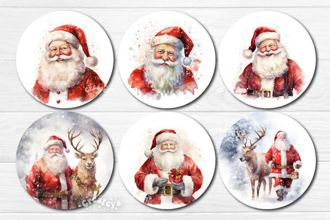 Christmas wind spinner Bundle Santa Wind spinner, Owl Sublimation Vintage Retro Sublimation Createya Design 