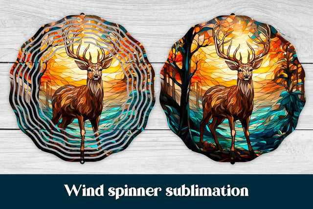 Christmas wind spinner | Christmas deer wind spinner Sublimation Svetana Studio 