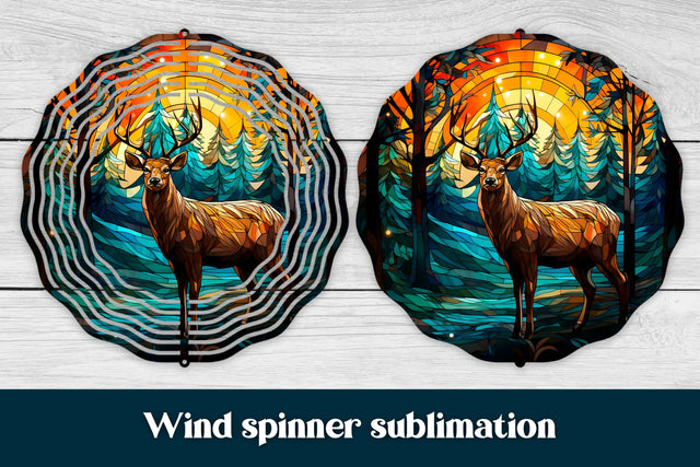 Christmas wind spinner design | Christmas deer wind spinner Sublimation Svetana Studio 