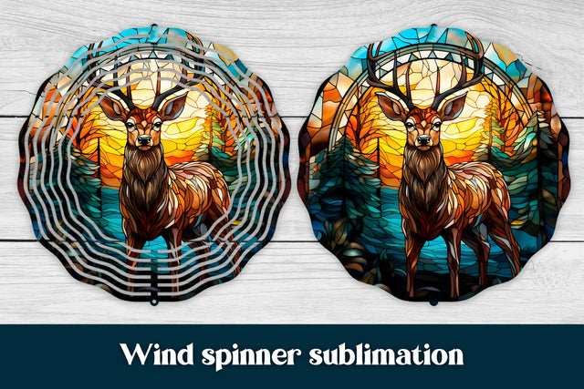 Christmas wind spinner design | Deer wind spinner Sublimation Svetana Studio 