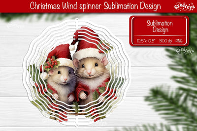 Christmas wind spinner Sublimation Christmas Animal sublimation wind spinner PNG Sublimation Createya Design 