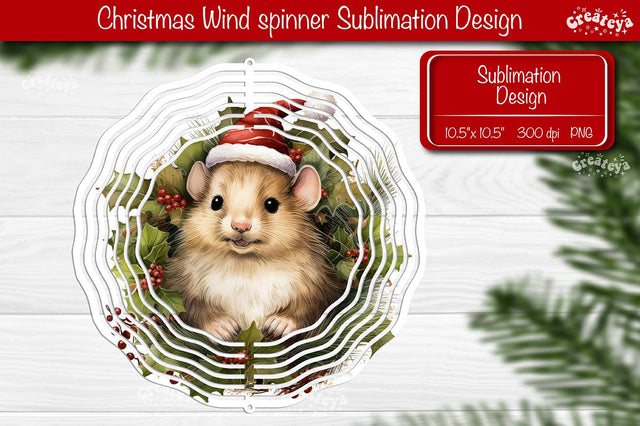 Christmas wind spinner Sublimation Christmas Animal sublimation wind spinner PNG Sublimation Createya Design 