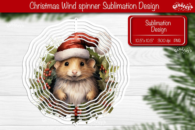 Christmas wind spinner Sublimation Christmas Animal sublimation wind spinner PNG Sublimation Createya Design 
