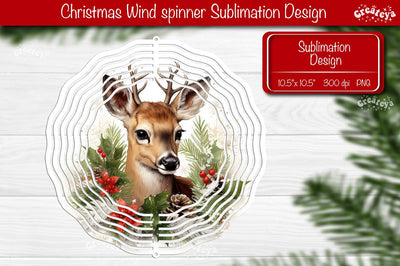 Christmas wind spinner Sublimation Christmas Animal sublimation wind spinner PNG Sublimation Createya Design 