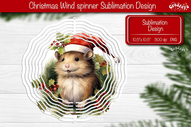 Christmas wind spinner Sublimation Christmas Animal sublimation wind spinner PNG Sublimation Createya Design 