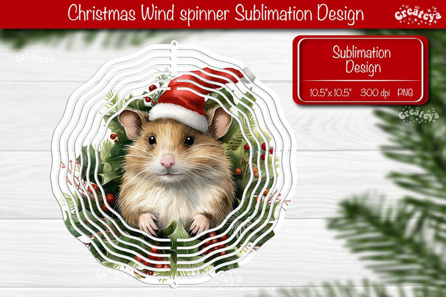 Christmas wind spinner Sublimation Christmas Animal sublimation wind spinner PNG Sublimation Createya Design 
