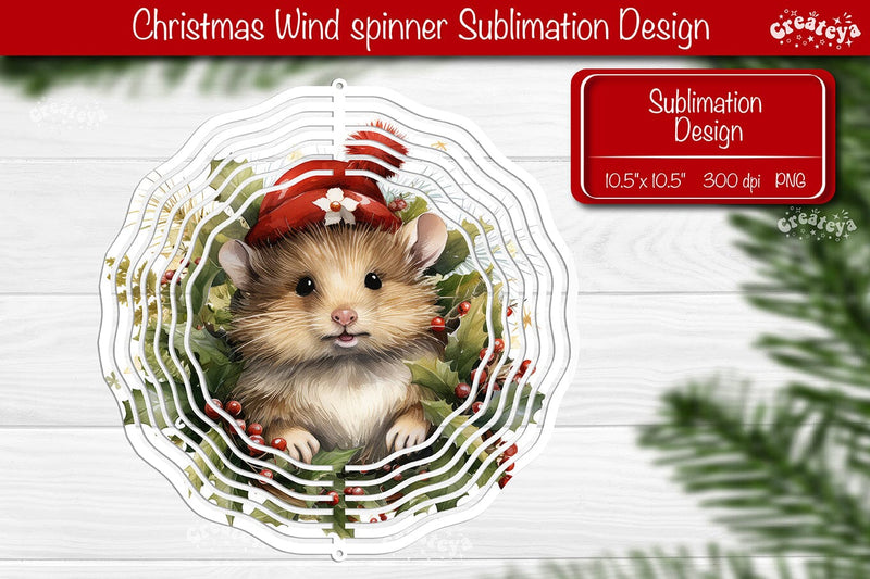 Christmas wind spinner Sublimation Christmas Animal sublimation wind spinner PNG Sublimation Createya Design 