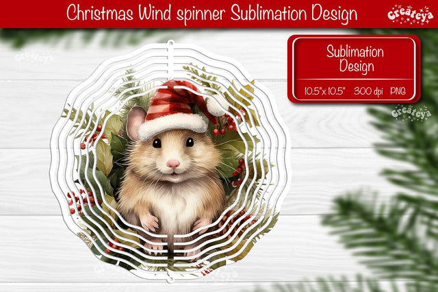 Christmas wind spinner Sublimation Christmas Animal sublimation wind spinner PNG Sublimation Createya Design 