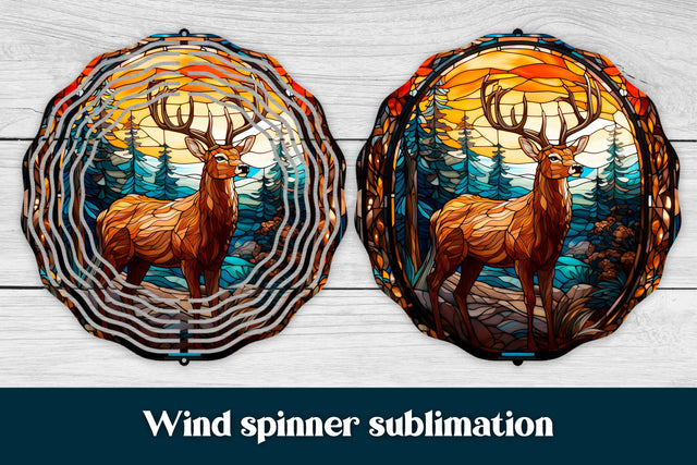 Christmas wind spinner sublimation | Deer wind spinner Sublimation Svetana Studio 
