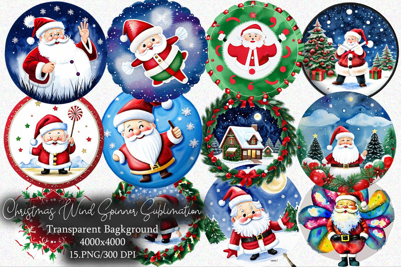 Christmas Wind Spinner Sublimation Set-2 Sublimation Creativeart88 