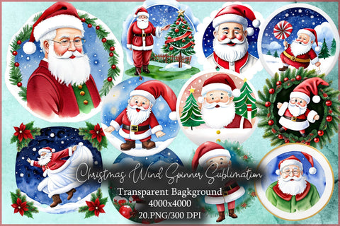 Christmas Wind Spinner Sublimation Set-3 Sublimation Creativeart88 