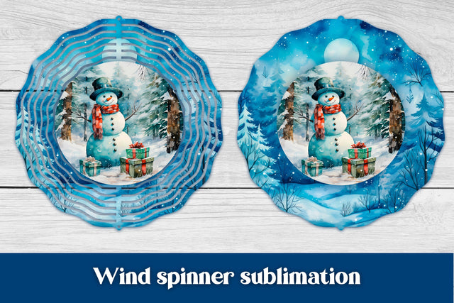 Christmas wind spinner template | Snowman wind spinner Sublimation Svetana Studio 