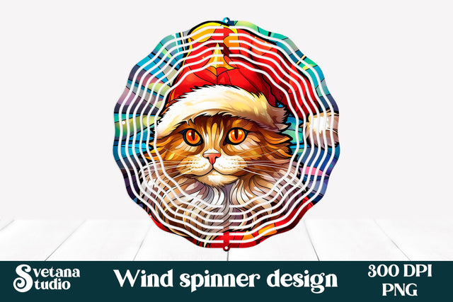 Christmas wind spinner template | Stained glass wind spinner Sublimation Svetana Studio 