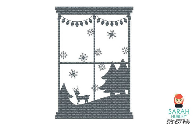 Christmas Window 2 SVG Sarah Hurley 