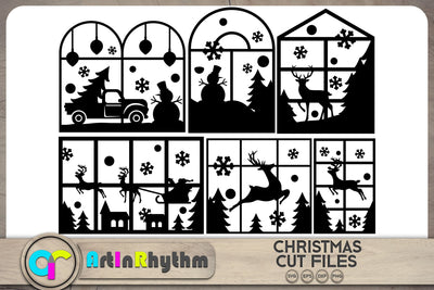Christmas window SVG bundle SVG Artinrhythm shop 