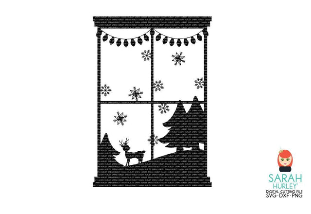 Christmas Window SVG Sarah Hurley 