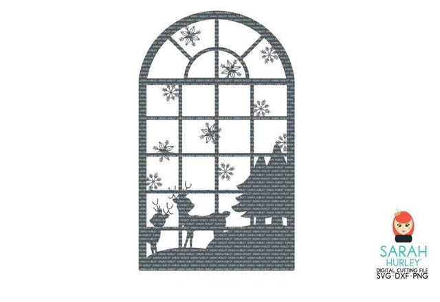 Christmas Window SVG Sarah Hurley 