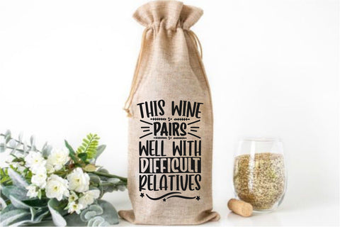 Christmas Wine Bag Bundle SVG Rupkotha 
